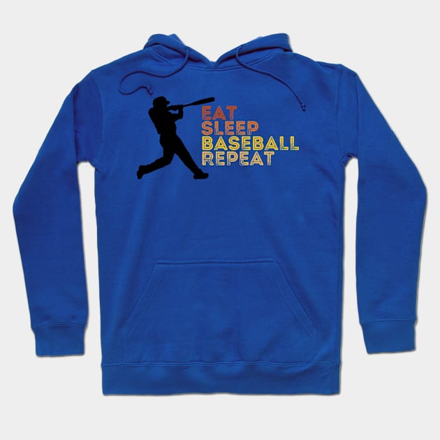 Eat Sleep Baseball Repeat Hoodie by CoubaCarla